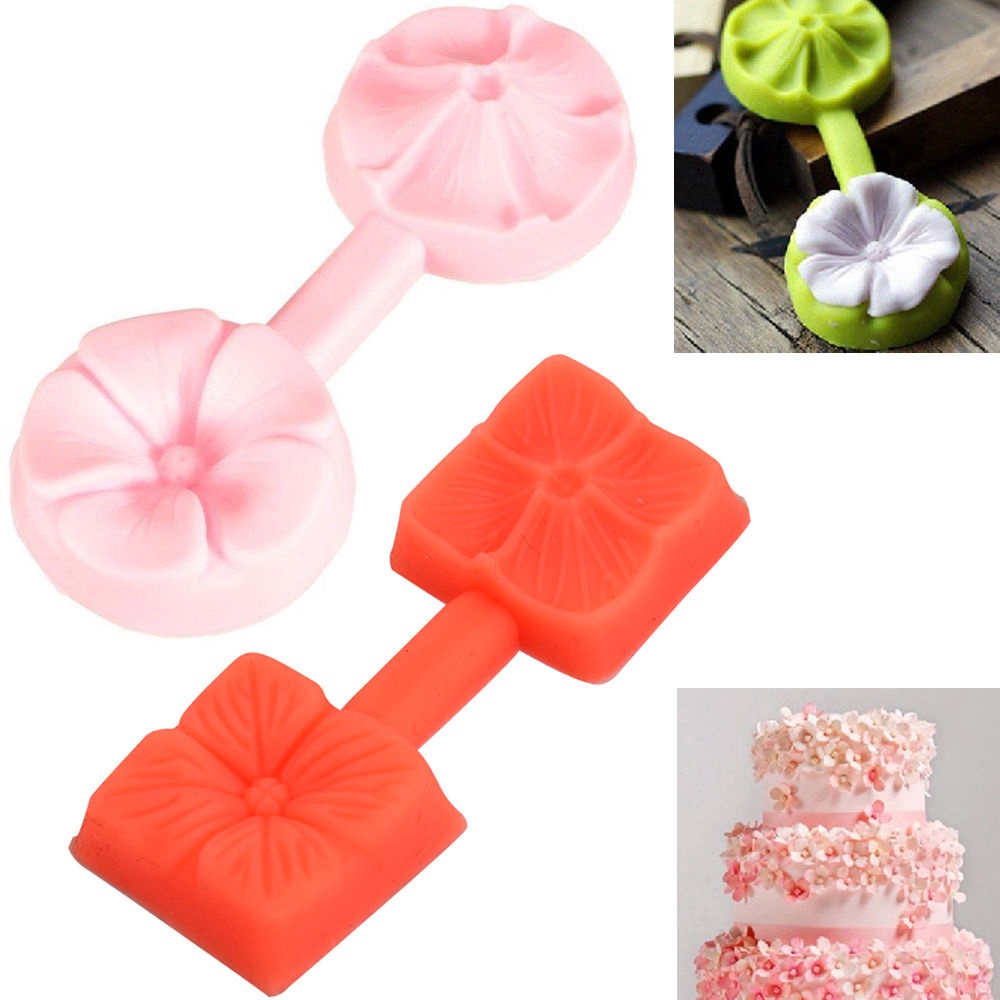 Khuôn Silicone Tạo Hình Làm Bánh Kẹo Hình Cánh Hoa 3D DIY