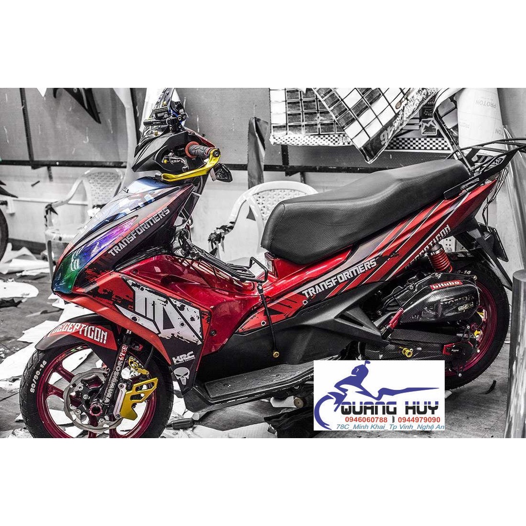 Tem Trùm Airlbade Đỏ Đen,Team Decal AB 125 Transformer