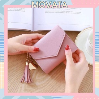 Ví nữ Movata bóp cầm tay nhỏ gọn tua rua họa tiết trái tim VN02