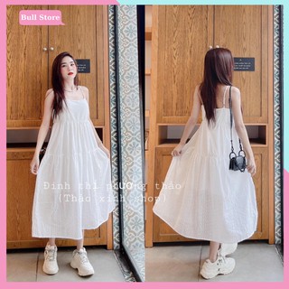 Đầm 2 dây chất đũi dáng xòe siêu xinh 56