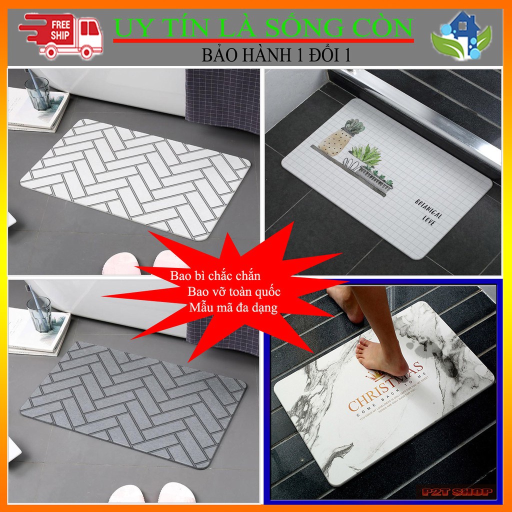 [MẪU ĐA DẠNG - GIÁ VÔ ĐỊCH - BAO VỠ HỎNG] Thảm đá - Thảm nỉ chùi chân cao cấp, chống trơn trượt, siêu thấm hút