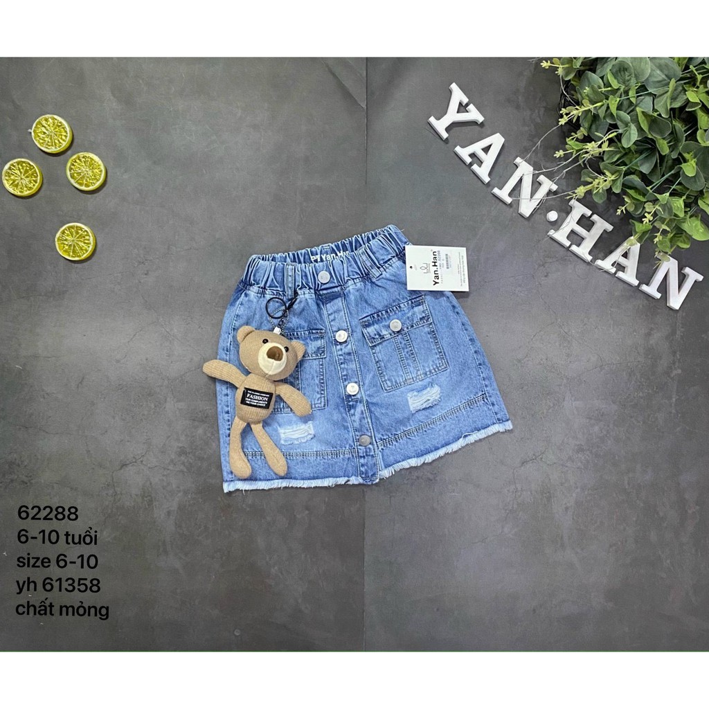 Váy jean bé gái 013230