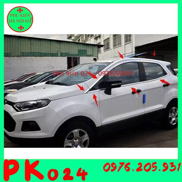 [Ford Ecosport] Bộ Nẹp Viền Cong Kính, Chân Kính Inox Dành Cho Xe Ô Tô Ford Ecosport