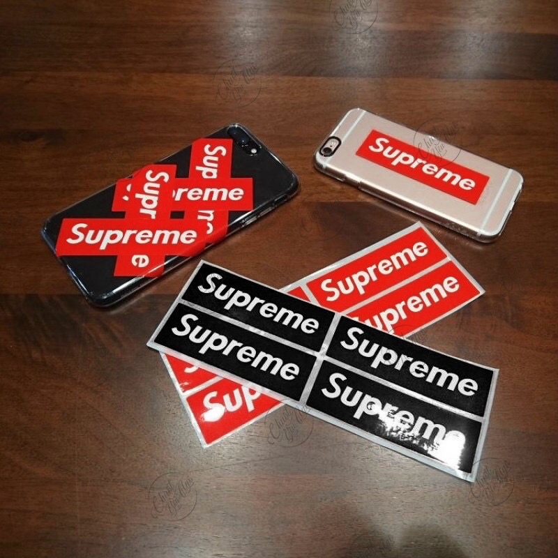 Bộ 25 sticker logo SUPREME chống nước dán điện thoại, laptop, xe đạp, nón bảo hiểm NT 29