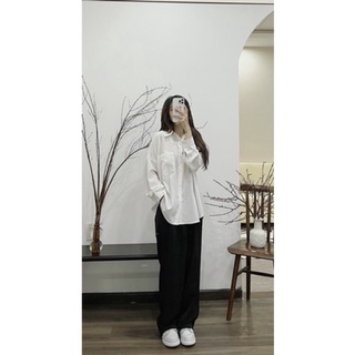 ÁO SƠ MI TRẮNG BASIC ĐƠN GIẢN 1 TÚI | lim.studio [ảnh thật / video thật]