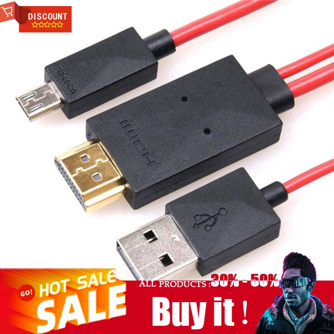 Cáp Chuyển Đổi Micro Usb Sang Hdmi 1080p Hd Tv 11pin Cho Điện Thoại Android Samsung