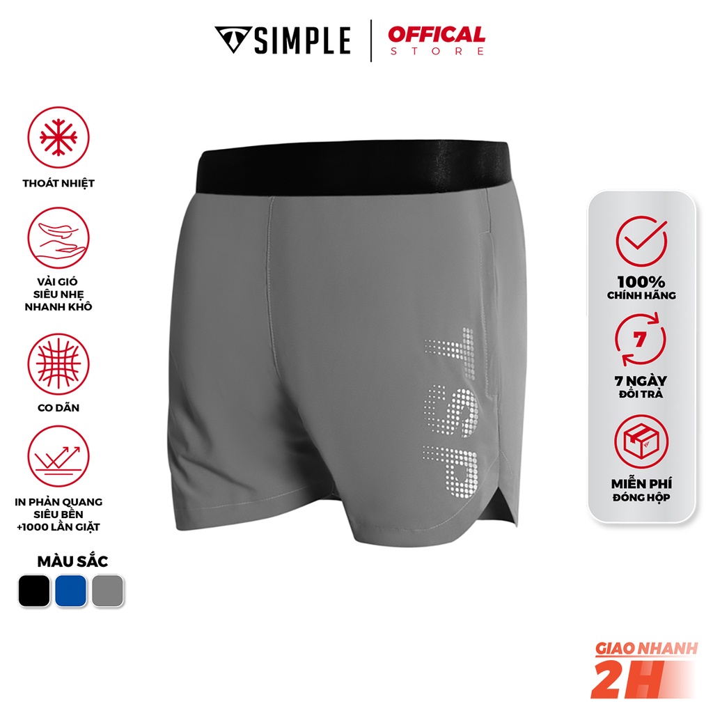Quần Đùi Thể Thao Nam TSIMPLE V2 Short tập gym vải gió thoáng mát co giãn thoải mái vận động QGRP2