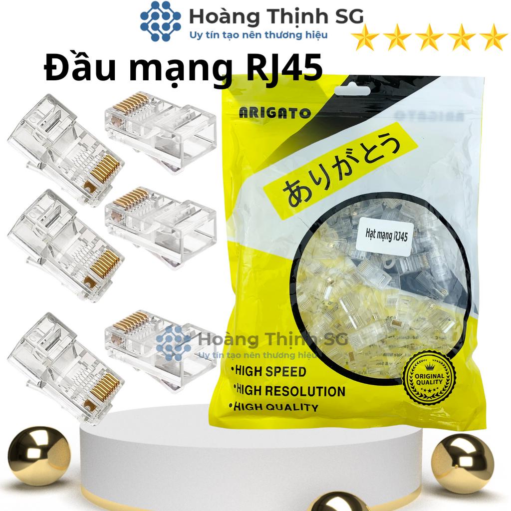 Hạt đầu mạng RJ45 ARIGATO - Dùng bấm đầu cho dây mạng cat5 cat5E Cat6 Cat6E - Hoàng Thịnh SG