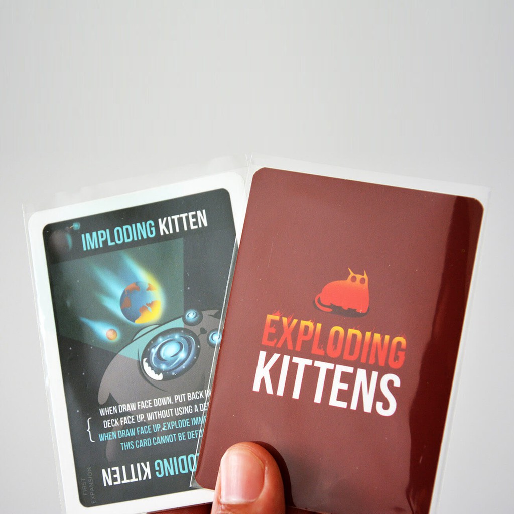 Sleeves Bọc Bài Mèo Nổ Exploding Kittens 6.4 x 9 cm (100 bọc/xấp)