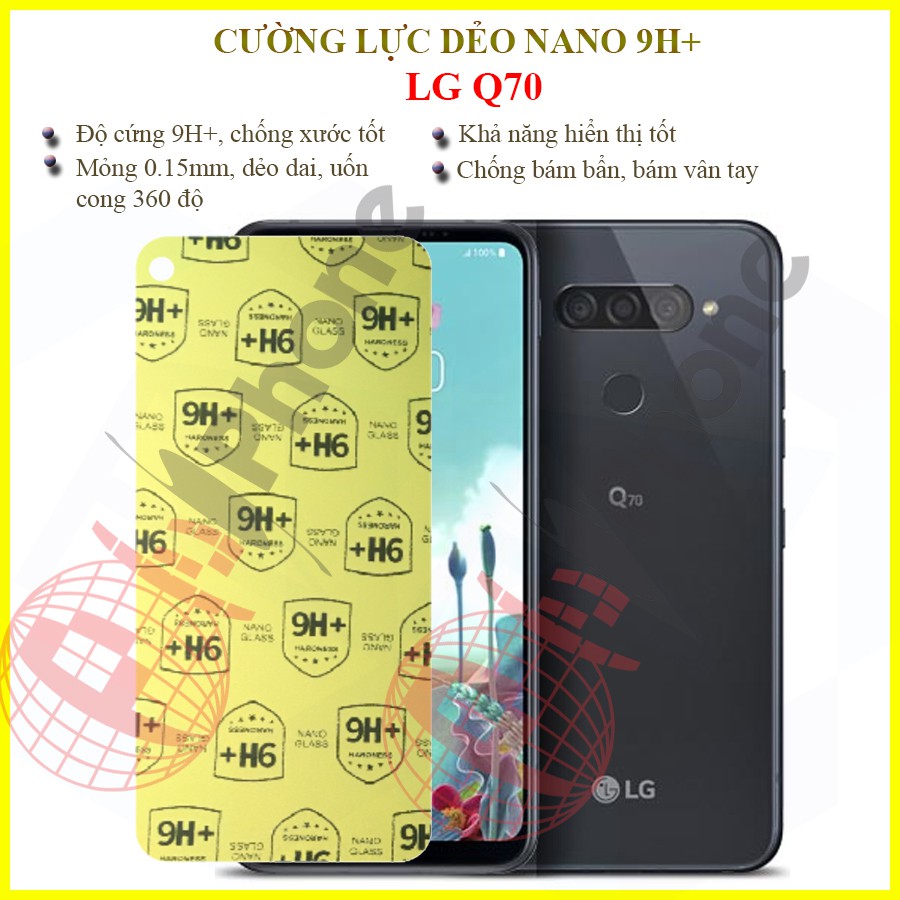 Dán cường lực dẻo nano trong hoặc nhám cho LG Q70