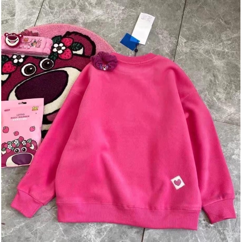 Áo nỉ bông Losto gấu hồng Disney ulzzang