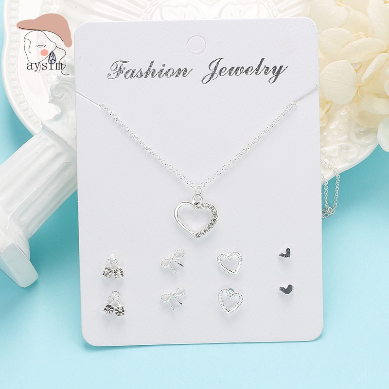 Bộ Vòng cổ Và Bông Tai Thời Trang Hàn Quốc Cho Nữ