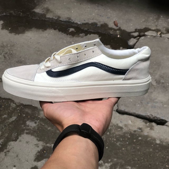 (Đủ hộp) giày v.a.n style trắng vệt đen ( 36 đến 43)