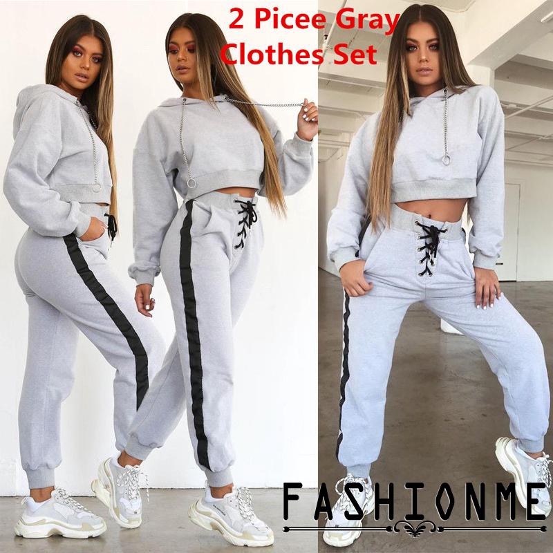 Hy. - Áo Hoodie Kaki Và Xám Dây Rút Phong Cách Thể Thao Cho Nữ