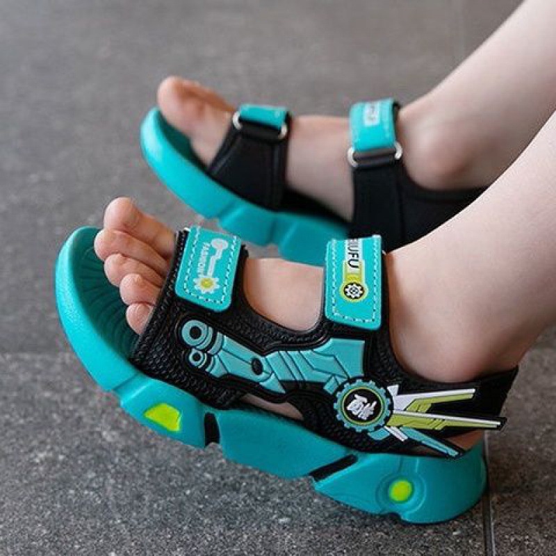 Dép Sandal Bé Trai Chất Liệu Eva Nhẹ Êm Chân Họa Tiết Vảy Rồng