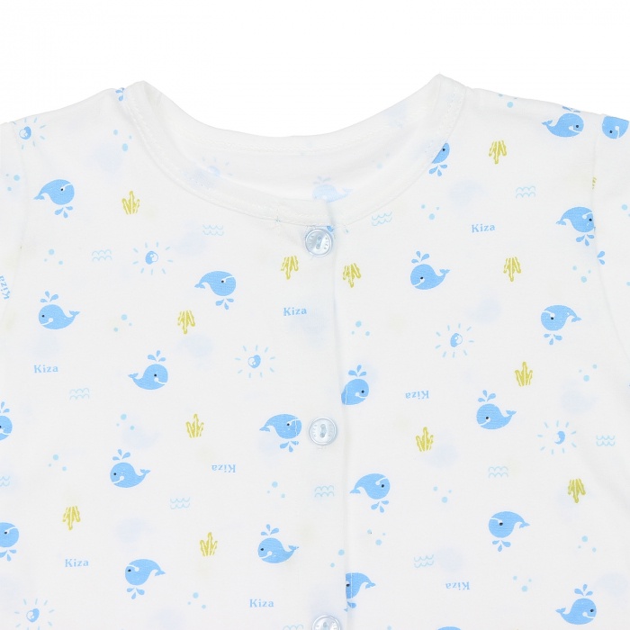 Áo sơ sinh Kiza cộc in hình cá heo