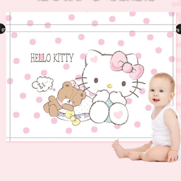 Tấm Che Nắng Gắn Cửa Sổ Xe Hơi In Hình Mèo Kitty Có Giác Hút Tiện Dụng Cho Xe Hơi365