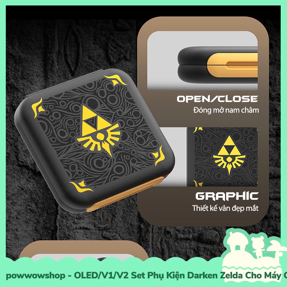 [Sẵn VN - Hỏa Tốc] OLED/Switch V1/V2 Set Phụ Kiện Case Ốp, Hộp Băng, Túi Máy Game Cho Máy Game Nintendo Switch Zelda