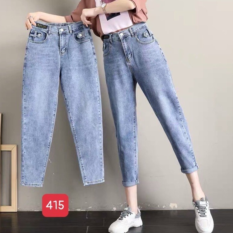 Quần baggy nữ cao cấp murad_fashion, quần baggy màu xanh bó chân lưng cao cá tính 2021 bgn415