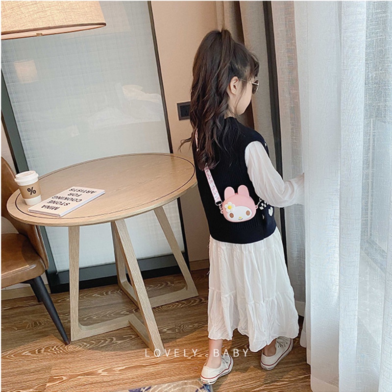 Túi Đeo Vai Hình Mèo Hello Kitty Dễ Thương Dành Cho Bé Gái