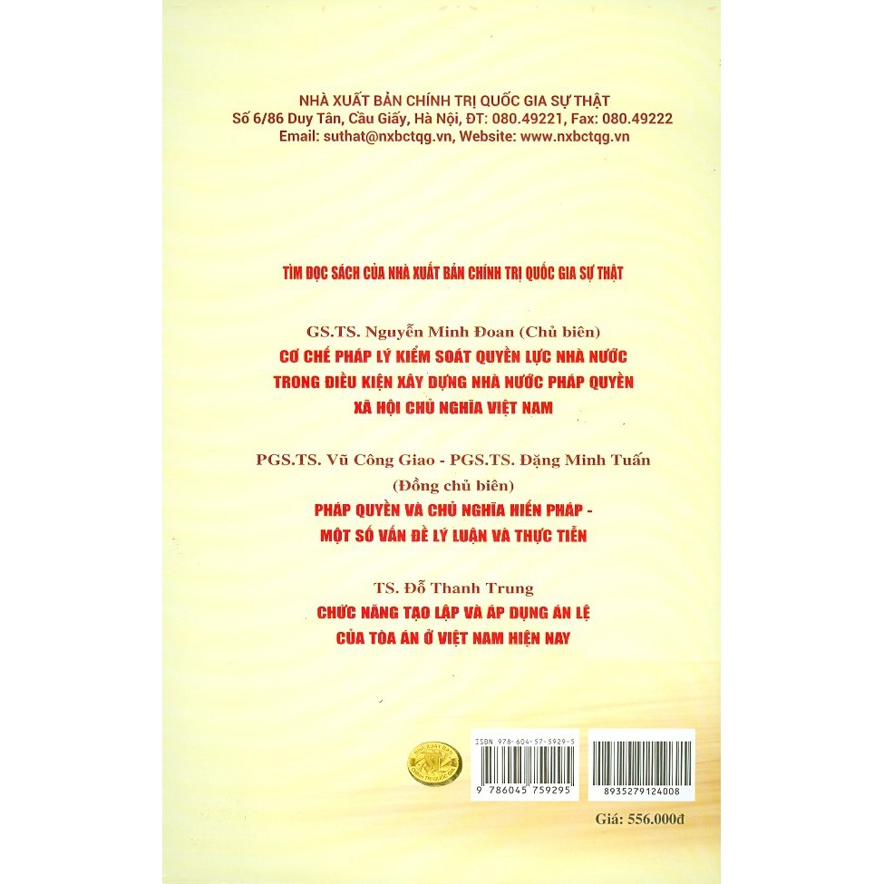 Sách - Xây Dựng Tòa Án Nhân Dân Xứng Đáng Là Biểu Tượng Của Công Lý, Lẽ Phải Và Niềm Tin | BigBuy360 - bigbuy360.vn