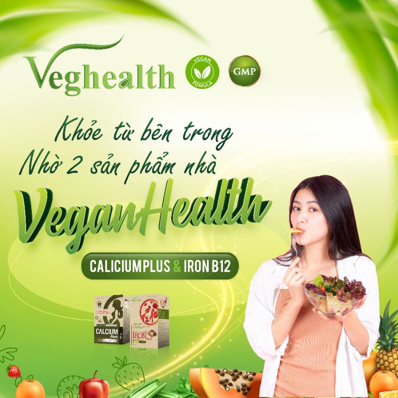 Viên nang thực vật B12  và sắt hữu cơ Veganhealth