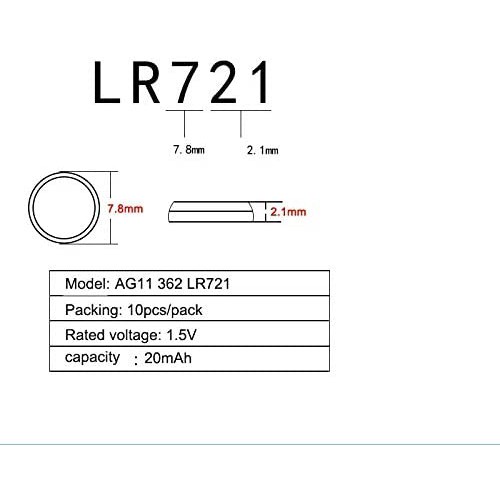 Vỉ 10 Pin cúc áo AG11 / CX58 / 362A / LR721W dùng cho đồng hồ đeo tay, thiết bị điện tử