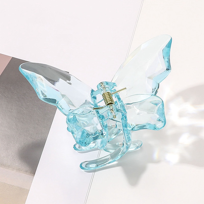 Ygt Kẹp Tóc Càng Cua Acrylic Trong Suốt Hình Bướm Kích Thước Lớn