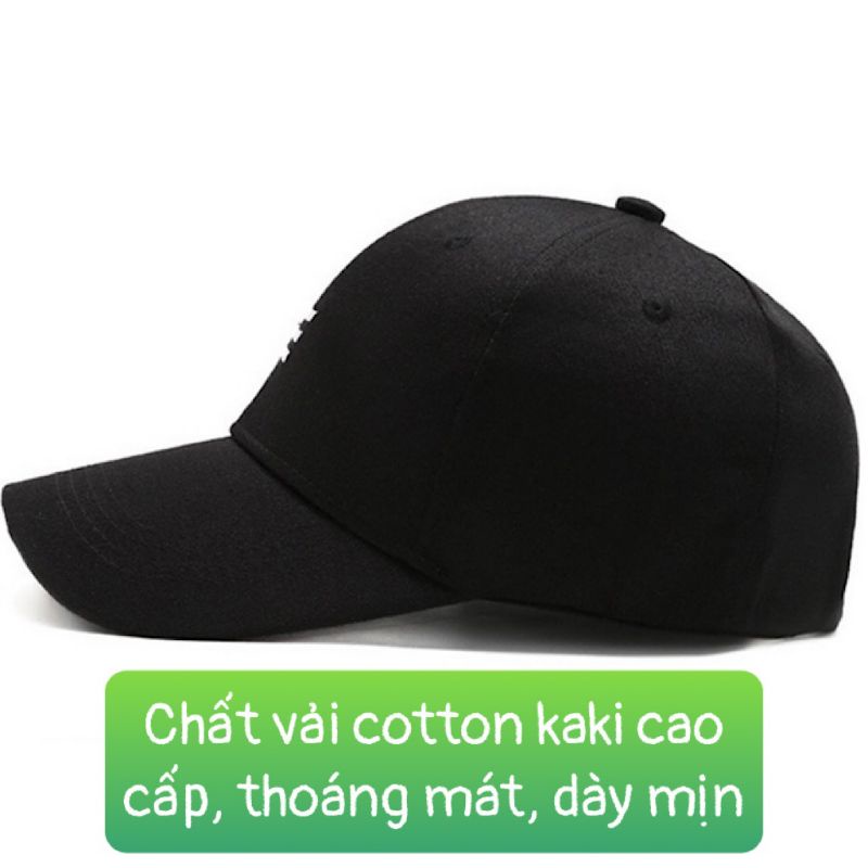 Mũ lưỡi trai Nam Nữ 3 kẻ ngang thời trang phong cách cá tính