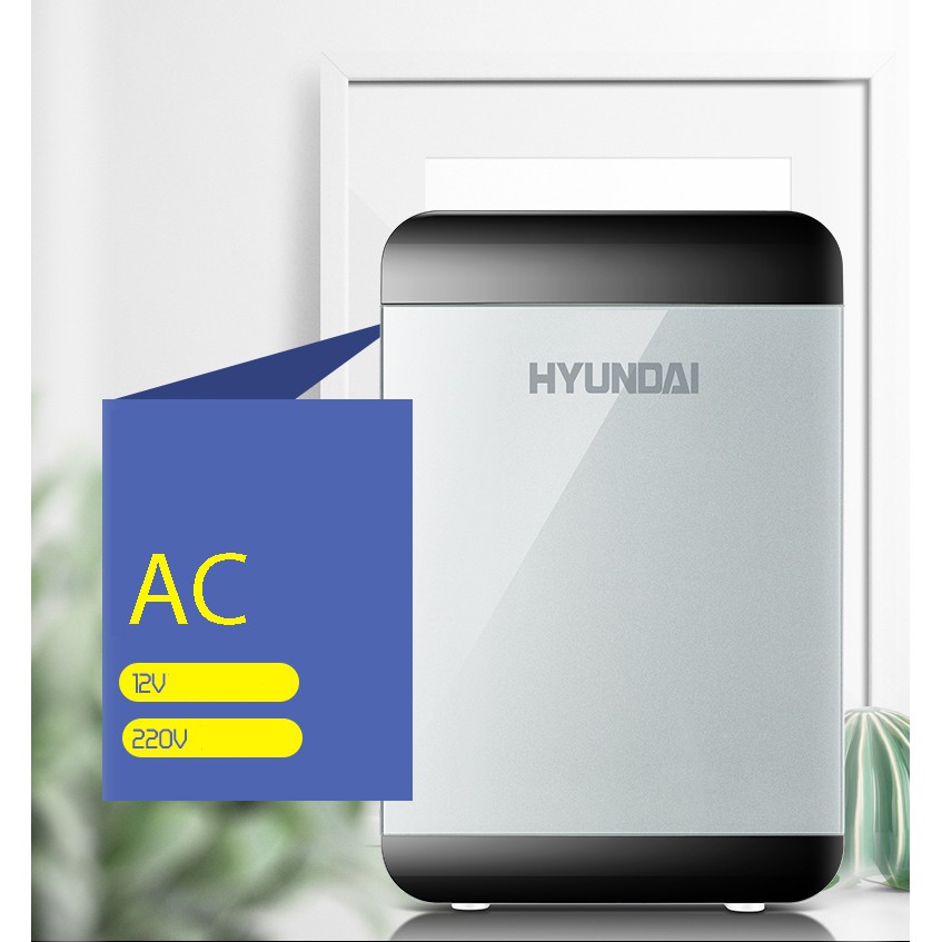Tủ lạnh mini Hyundai 13.5L (12v và 220v) màn hình cảm ứng - tủ lạnh 2 chiều nóng lạnh - tủ lạnh bảo quản mỹ phẩm