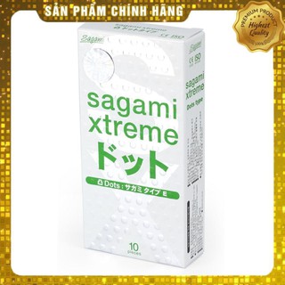 Bao cao su gân gai 10 chiếc sagami extreme white - nhật bản