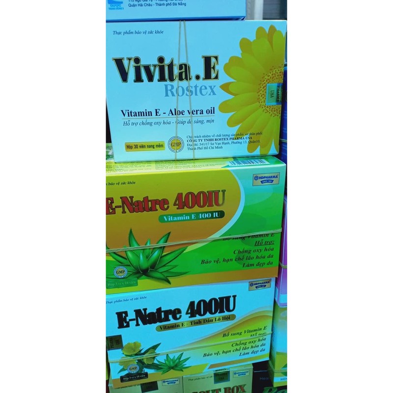[Hot] Viên uống  E-Natre 400IU bổ sung Vitamin E, tinh dầu hoa anh thảo