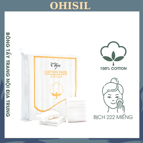 Bông Tẩy Trang Cotton Pads 222 Miếng Thấm Hút Nhanh Chóng