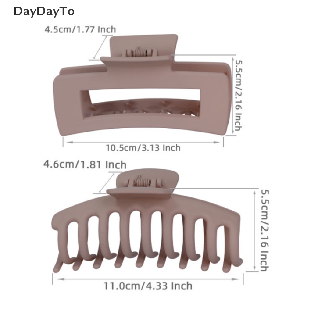 DayDayTo Women Claw Clip Tough Multicolor Plastic Hair Claw Large Size Hair Clips Crab .