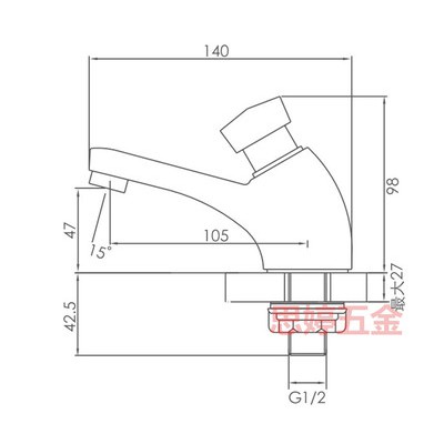 Chính hãng emike mở rộng đơn lạnh vòi nước ML6 mở rộng toàn bộ đồng chuyển đổi Bộ đệm nước vòi nước nhà vệ sinh công cộn