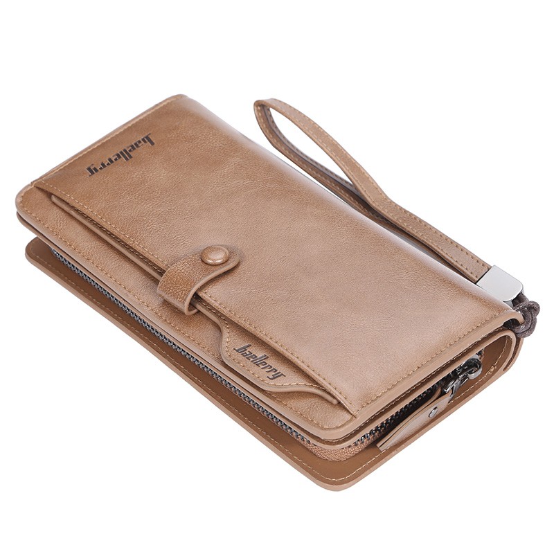 「COD」Baellerry Wallet Men's Clutch Bag Business Multi-card Driver's License Phone Bag Large Capacity Buckle Men's Bag