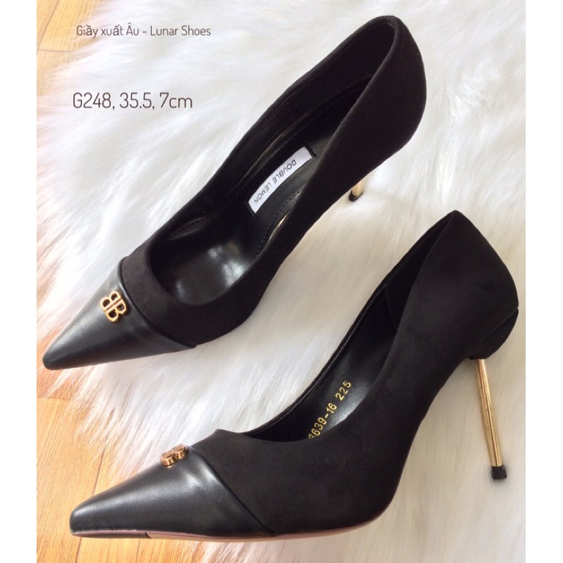 SALE G248 Giầy cao gót màu đen BB Size 35.5