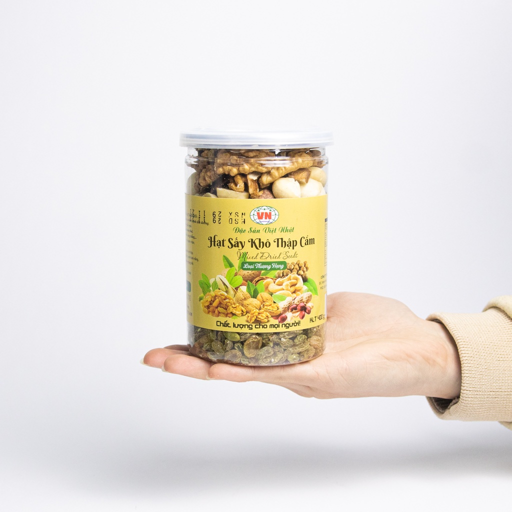 Hạt dinh dưỡng mix 7 vị Việt Nhật granola 400g cho người ăn kiêng, giảm cân Layla