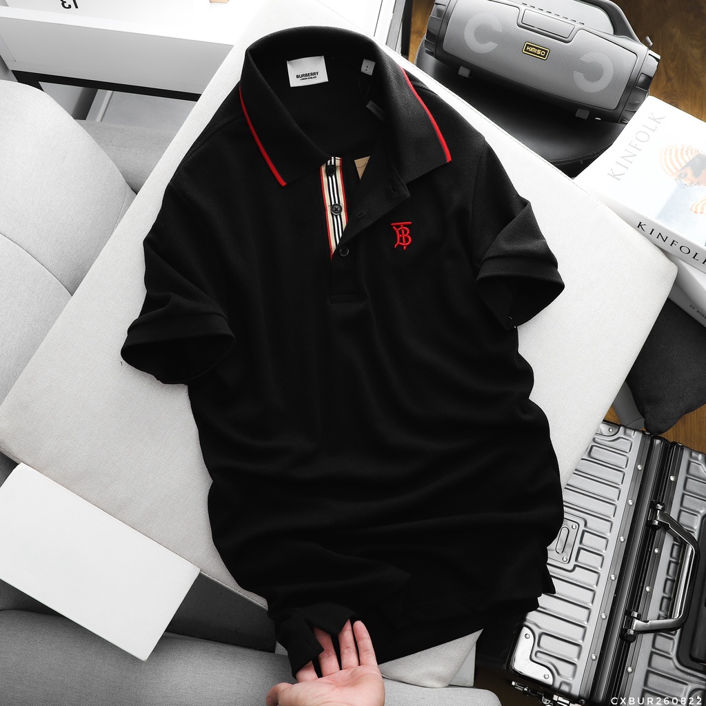 Áo thun polo thời trang, áo thuncổ trụ nam, mắt vải cá mập xịn mịn, logo thêu siêu nét 260822