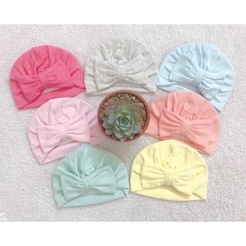 Mũ turban nơ cho bé (Ảnh thật shop chụp + Được chọn mẫu)