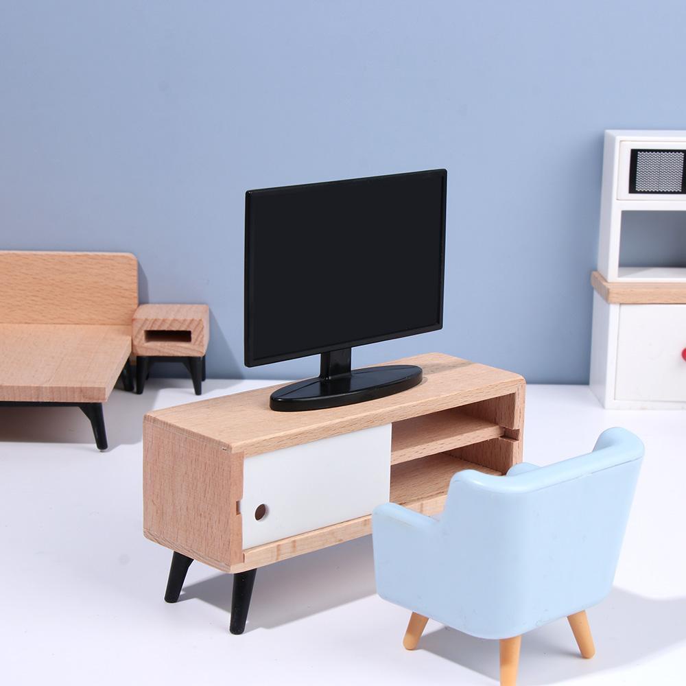 Mô Hình Tủ TV Mini Tỉ Lệ 1: 12 Trang Trí Nhà Búp Bê