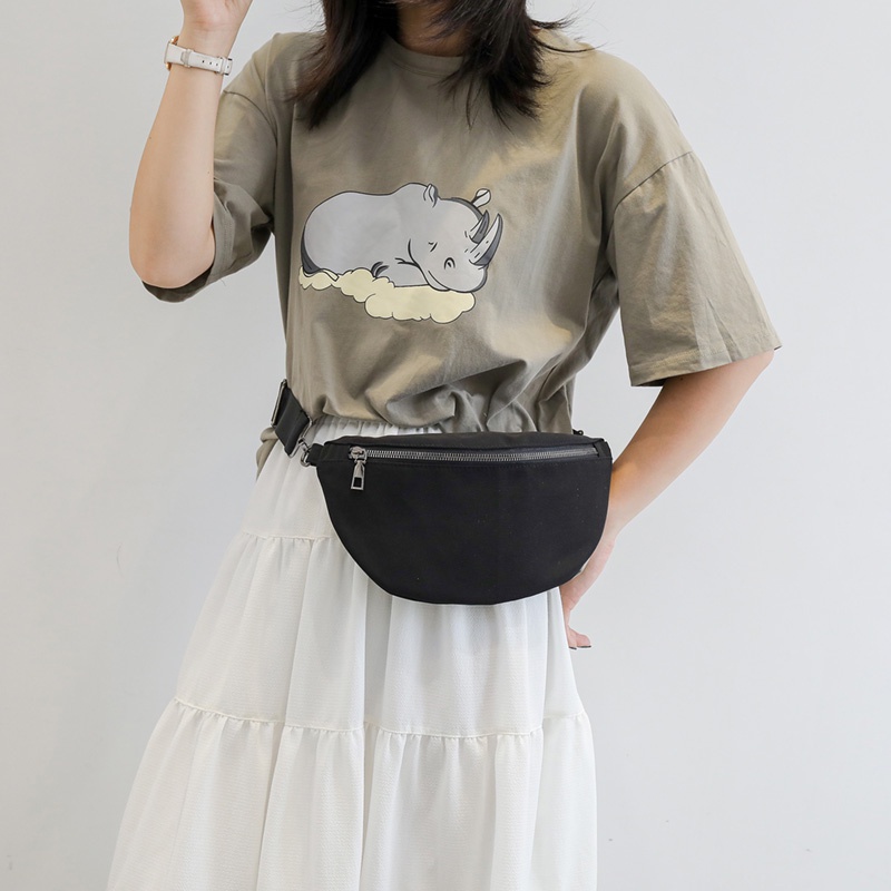 Túi Đeo Chéo Ngực Chất Liệu Nylon Nhẹ Chống Thấm Nước Thời Trang Hàn Quốc Mới Cho Nữ