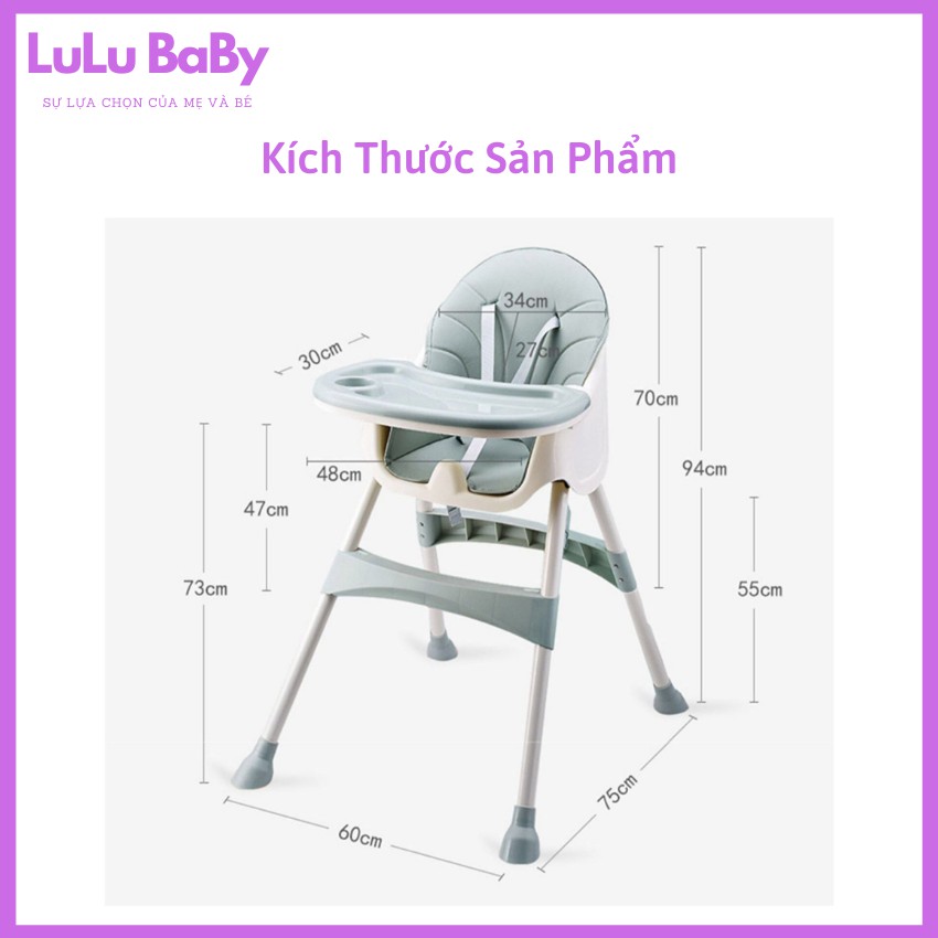 [ FREESHIP ] Ghế Ăn Dặm Chính Hãng Cao Cấp Belly Baby BB102 Dễ Dàng Gấp Gọn Và Thay Đổi Chiều Cao Theo Ý Muốn