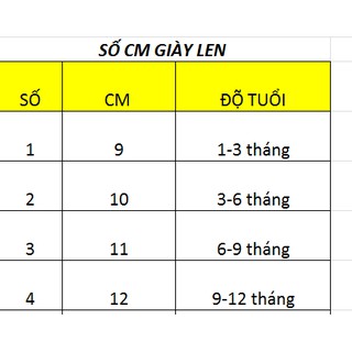 GIÀY LEN CHO BÉ