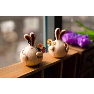 Cặp đôi hình thỏ dễ thương trang trí