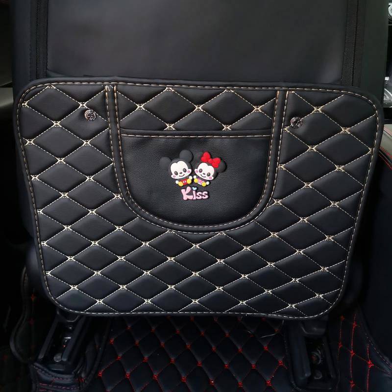 Creative Car Cartoon Protective Pad Seat Protective Pad Rear Row Anti-Dirty Anti-Wear Cushion Car Inner Chair Back Cute Anti-Kick Pad Auto department store supplies