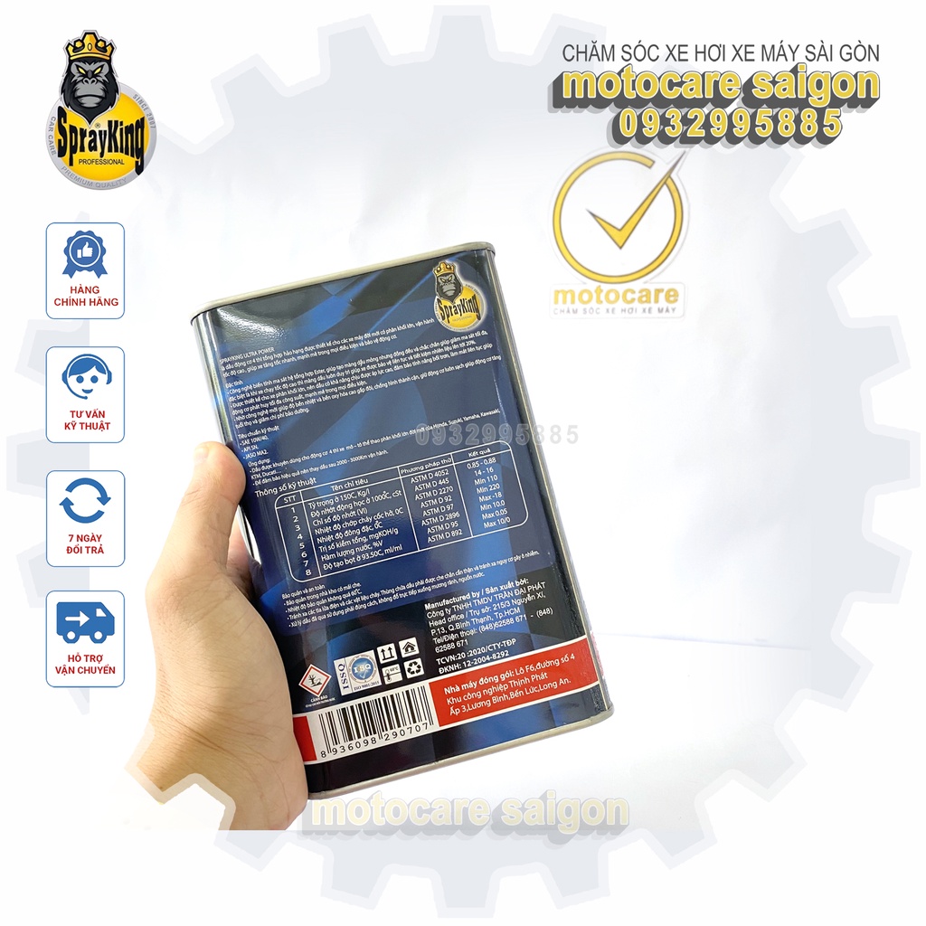 [CHIẾT LẺ] SPRAYKING ULTRA POWER PLUS - SAE 10w40 API SN 1LIT - Nhớt tổng hợp phiên bản kỉ niệm 10 năm