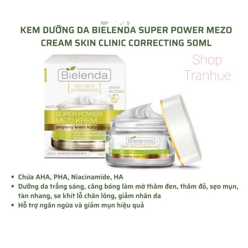 Kem dưỡng da Bielenda xanh lá giảm dầu, ngừa mụn