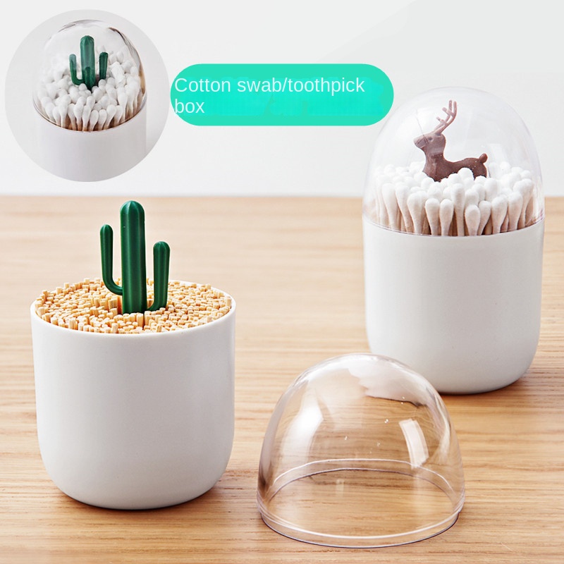 Hộp Đựng Tăm Xỉa Răng Chống Bụi Tiện Lợi Giá Đỡ