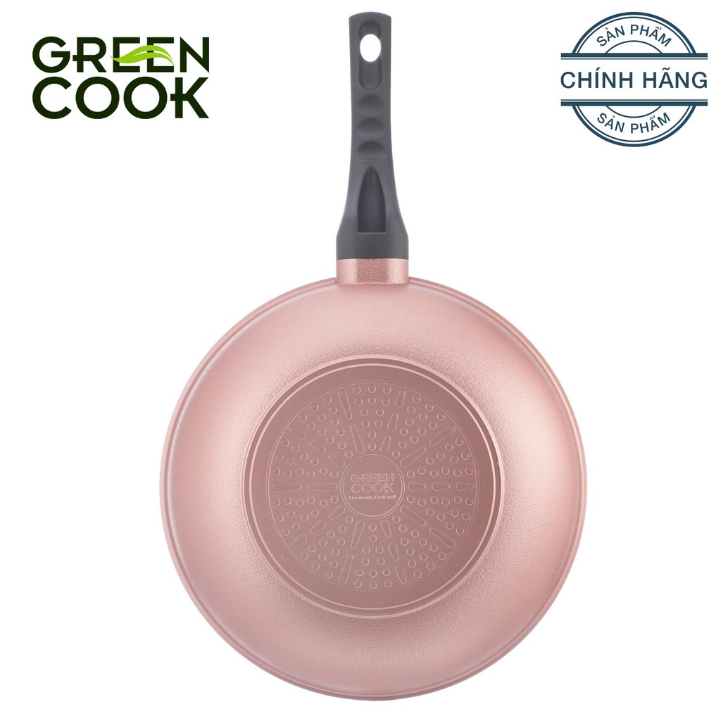 Chảo chống dính đáy từ phủ sâu lòng công nghệ Hàn Quốc kiểm định an toàn sức khoẻ Green Cook GCP05